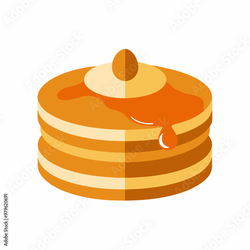 Pancake vector art illustration on a white background