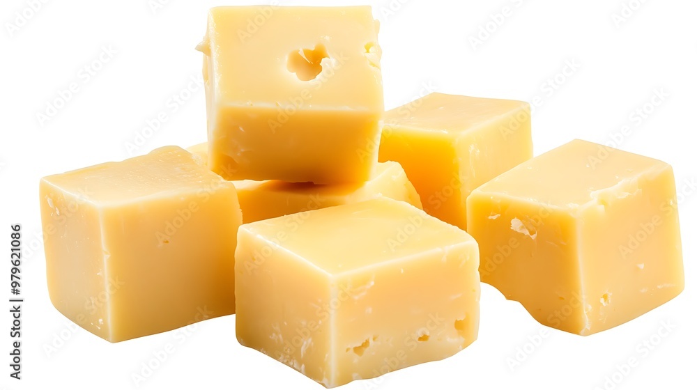 A piece of cheese isolated on a white background A piece of cheese isolated on a white background