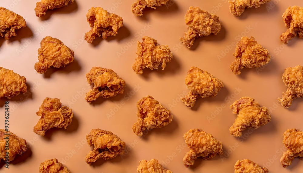 fried chicken repeated pattern fried chicken repeated pattern