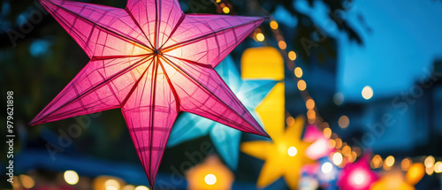 Glowing Filipino Parol Lantern Festival: Colorful Christmas Celebration