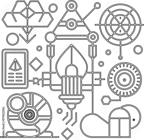 Exploring the Frontier: Abstract Vector Technologies Shaping the Future.