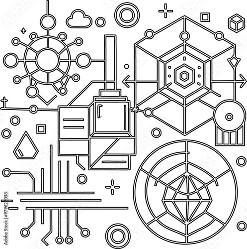 Exploring the Frontier: Abstract Vector Technologies Shaping the Future.