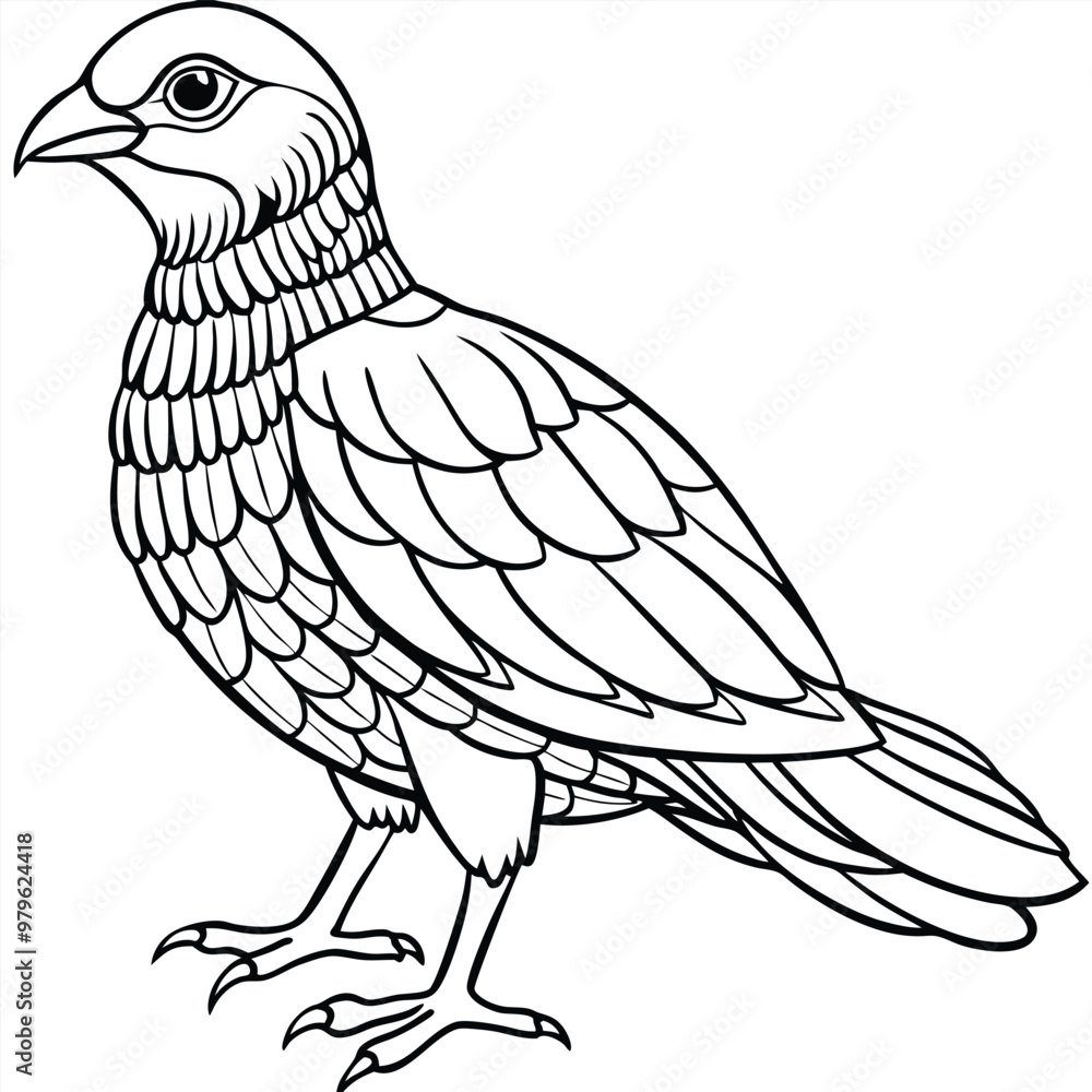 hand drawn illustration of a bird hand drawn illustration of a bird