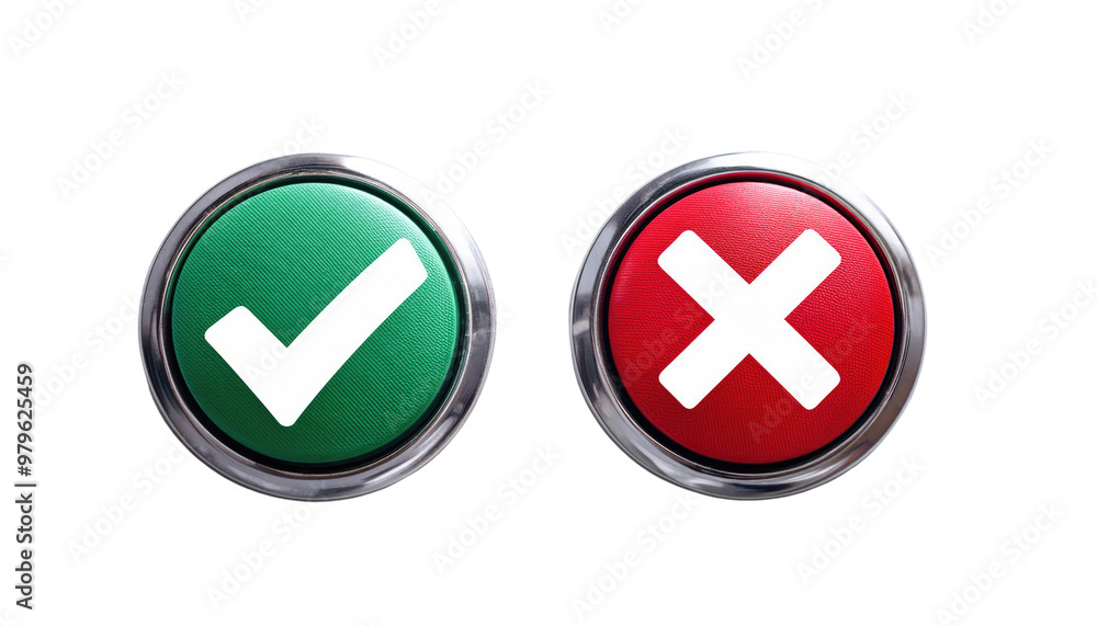 yes and no buttons isolated on white background yes and no buttons isolated on white background