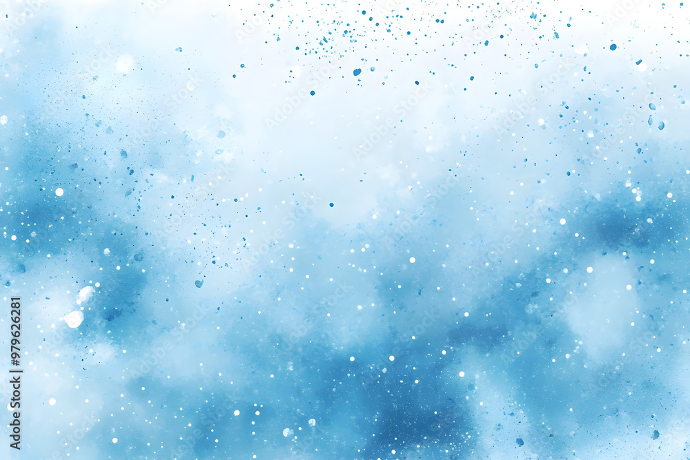 Abstract blue winter watercolor background. Sky pattern with snow. Light blue watercolour paper texture background. Vector water color design illustration Abstract blue winter watercolor background. Sky pattern with snow. Light blue watercolour paper texture background. Vector water color design illustration