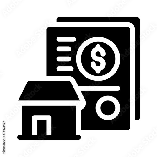 mortgage glyph icon