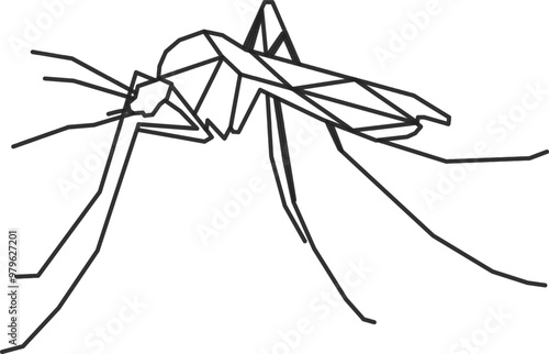 Mosquito. mosquito geometric vector. mosquito geometric design