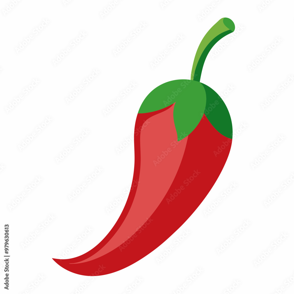 Vector art illustration of pepper on a white background. Vector art illustration of pepper on a white background.