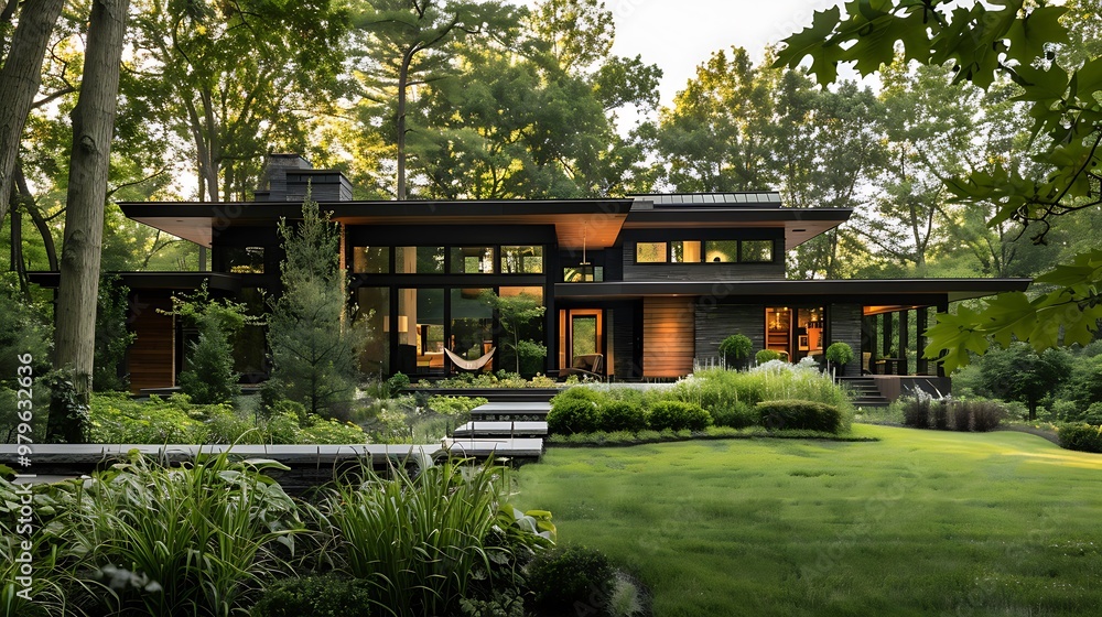 A contemporary pine residence enveloped by greenery A contemporary pine residence enveloped by greenery