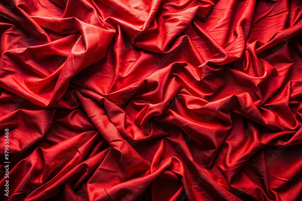 Rich folds of vibrant red silk fabric create a luxurious and elegant visual effect suitable for various design applications Rich folds of vibrant red silk fabric create a luxurious and elegant visual effect suitable for various design applications