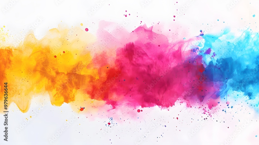 Obraz premium A colorful splash of paint on a white background