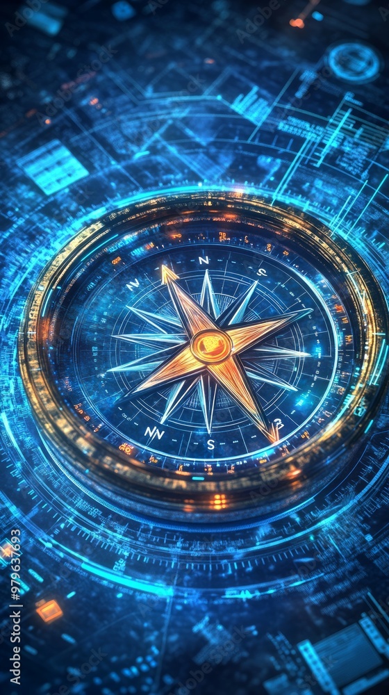 Obraz premium The Data Driven Compass, Digital Marketing Strategies