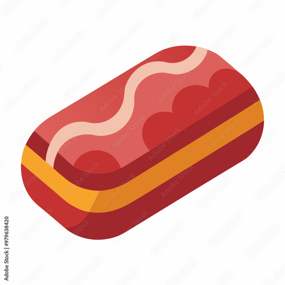 Vector design of meatloaf on a white background Vector design of meatloaf on a white background