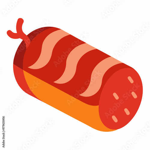 Vector design of meatloaf on a white background