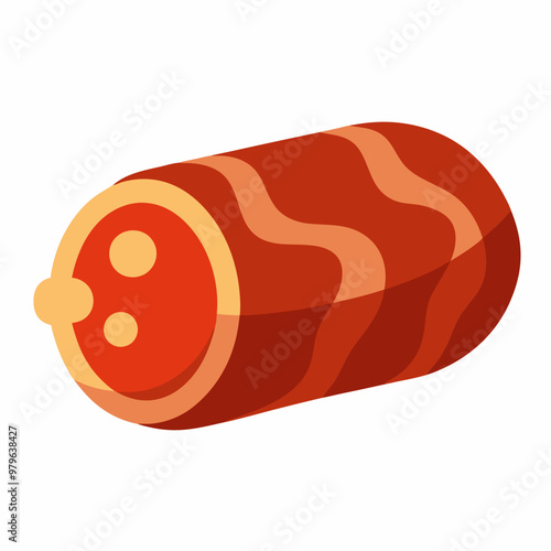 Vector design of meatloaf on a white background