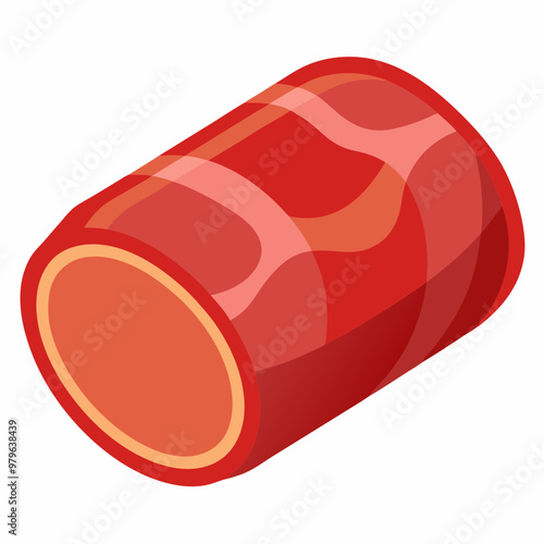 Vector design of meatloaf on a white background