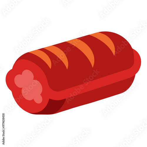 Vector design of meatloaf on a white background