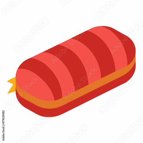 Vector design of meatloaf on a white background
