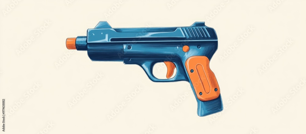 Blue hot glue gun featuring an orange trigger Blue hot glue gun featuring an orange trigger