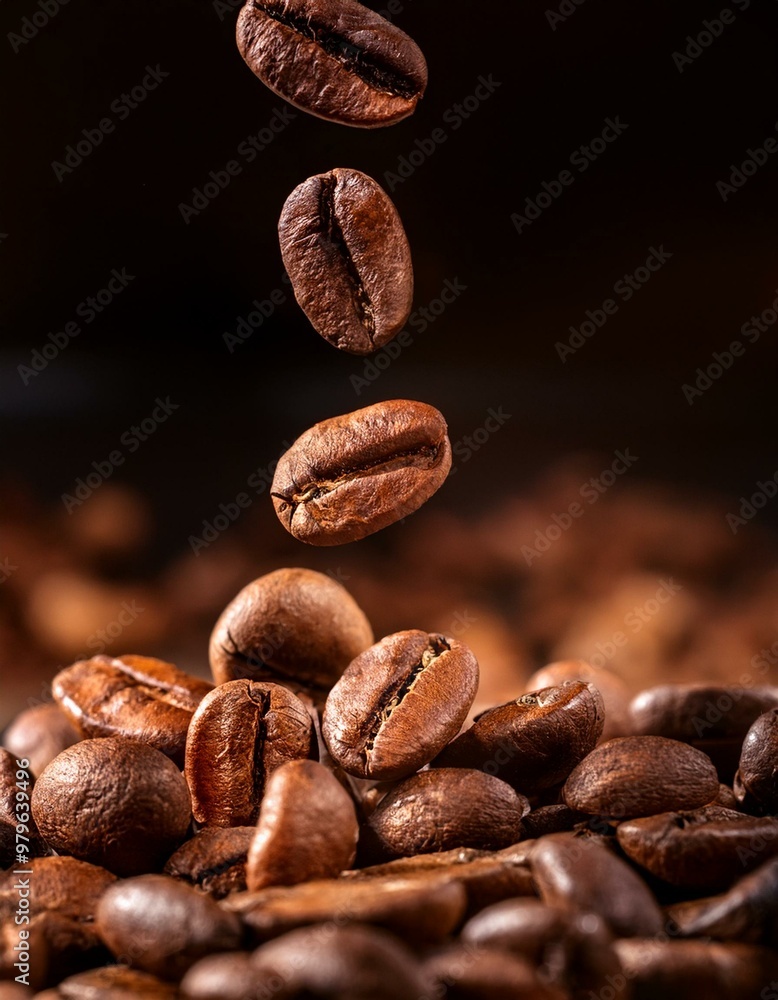 coffee beans falling background coffee beans falling background