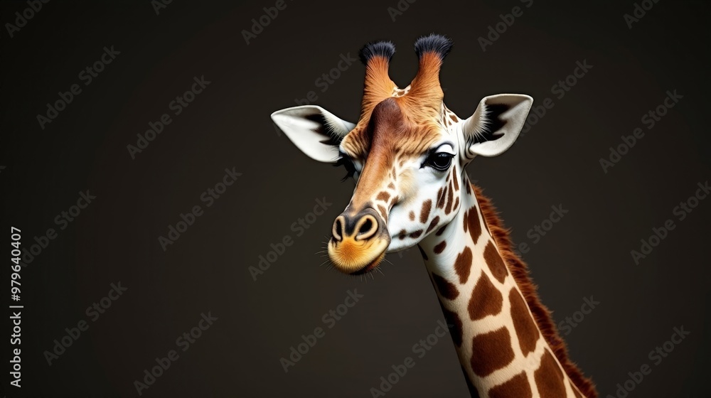 Obraz premium Giraffe Close Up Photography