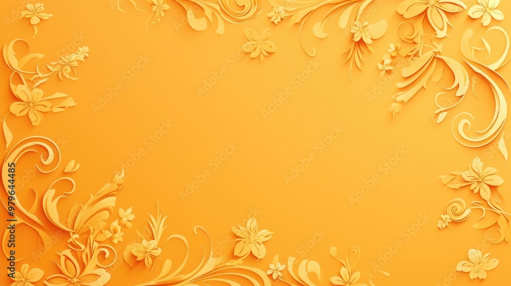Vector illustration of a decorative egg shaped frame featuring an abstract floral design suitable for Easter card covers or wallpaper backgrounds in light orange tones Vector illustration of a decorative egg shaped frame featuring an abstract floral design suitable for Easter card covers or wallpaper backgrounds in light orange tones