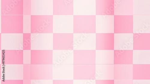 Pink pastel wallpaper with a grid checkerboard pattern