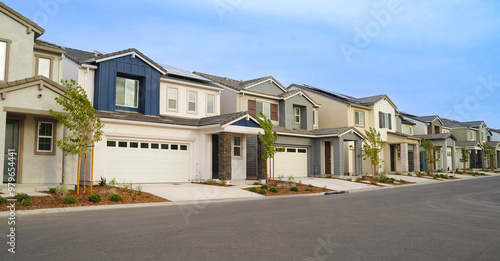 Row of Vacant single family homes