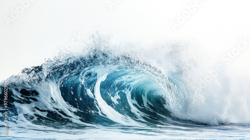 Ocean Wave Crashing Blue Water Sea Foam Dramatic Nature Photography