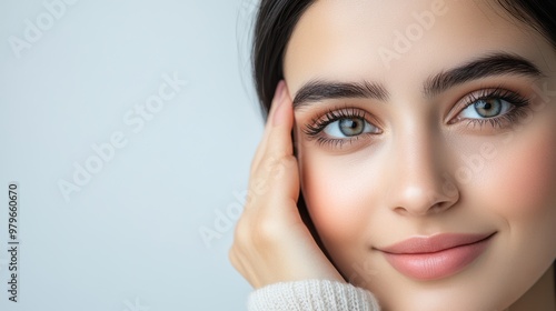 Closeup of a Woman s Eye with Perfect Makeup