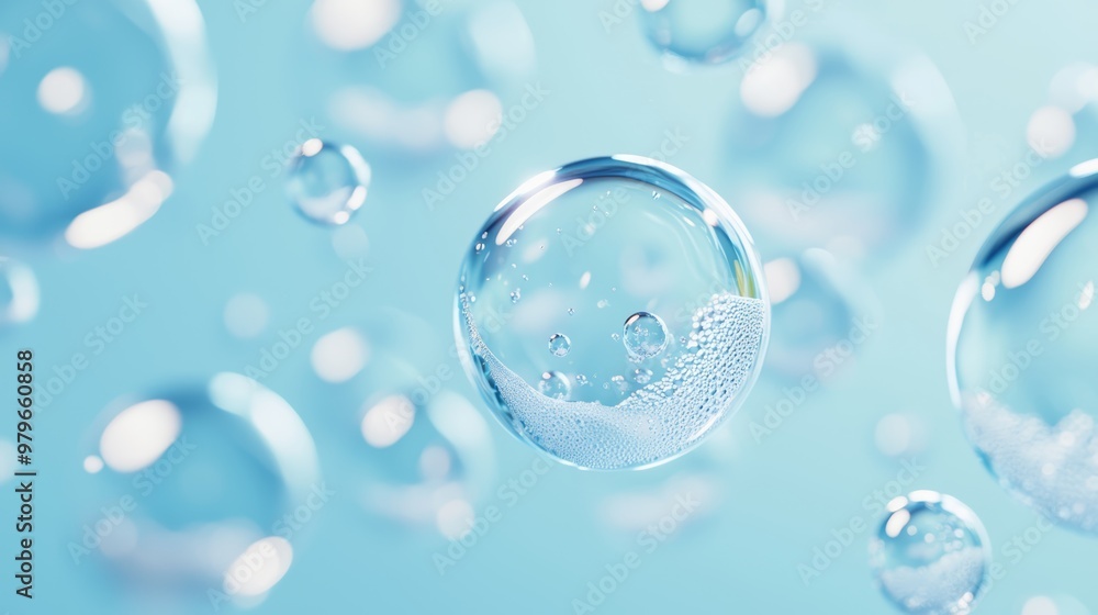 A beauty-focused image with hydration bubbles interacting with skin cells, demonstrating the deep moisturizing properties of skincare products. A beauty-focused image with hydration bubbles interacting with skin cells, demonstrating the deep moisturizing properties of skincare products.