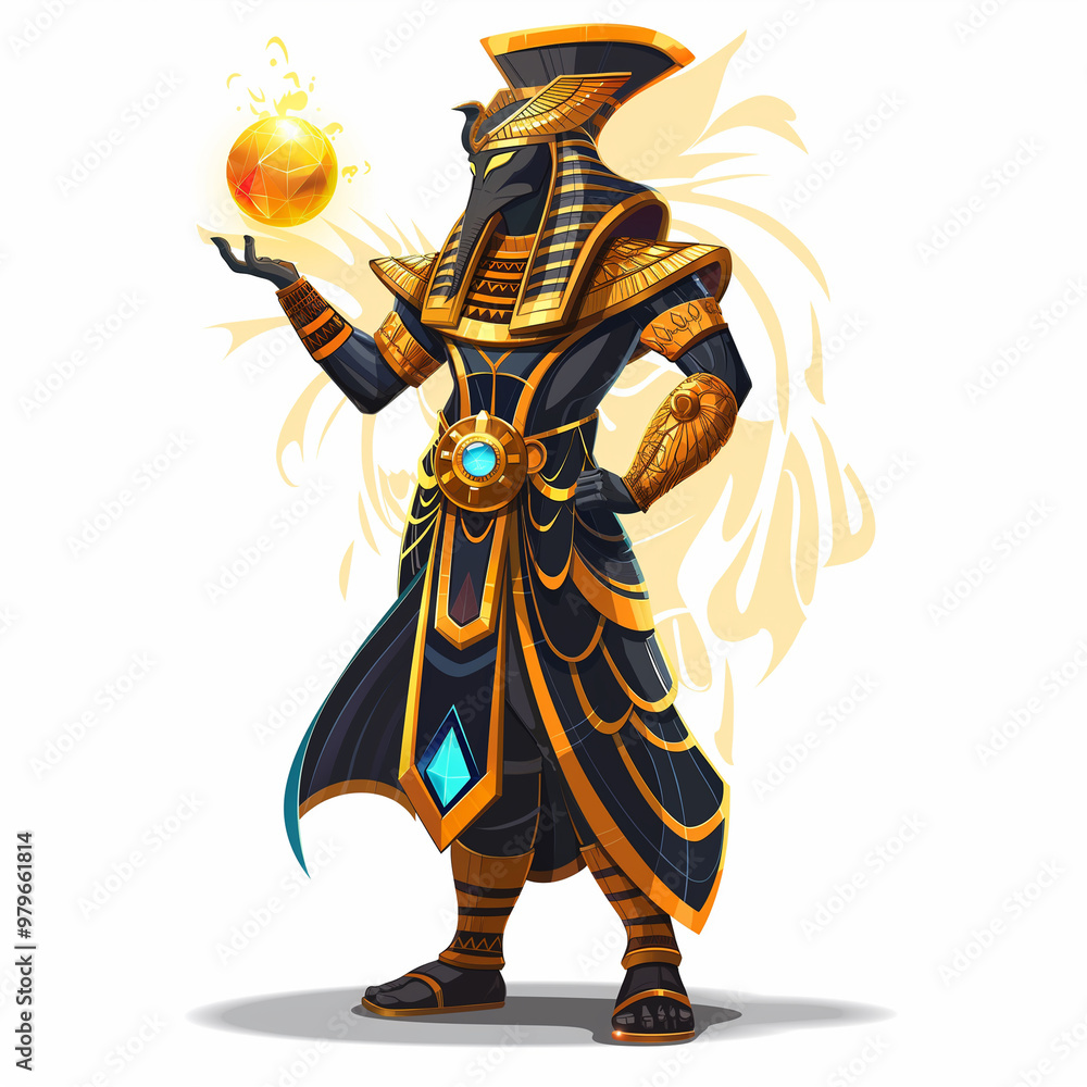 The Osiris Egyptian God slot game character, Illustration The Osiris Egyptian God slot game character, Illustration
