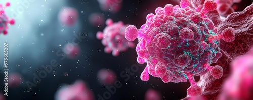 Microscopic view of cultured cells forming an organoid, vibrant fluorescence against a dark background, showing the dynamic nature of cell culture and tissue development