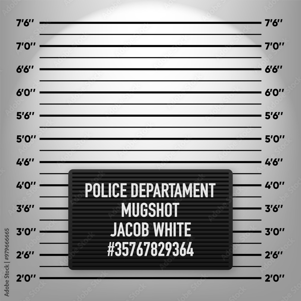 Fotografie Mugshot template