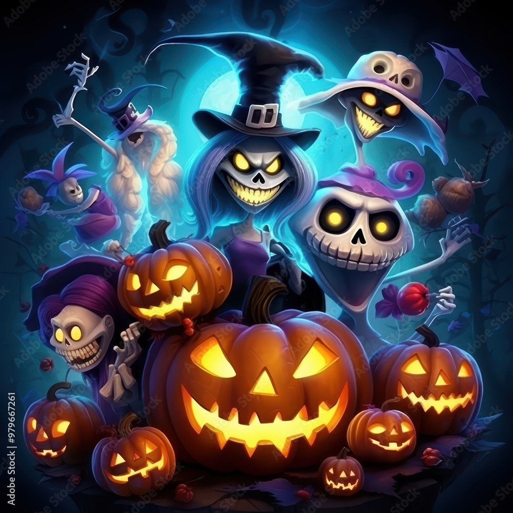halloween party with halloween characters halloween party with halloween characters