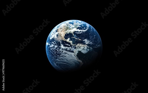 earth wallpaper isolated stock photo on black background