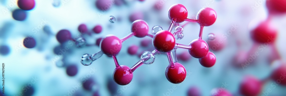 Hormone of Happiness. 3D Illustration Model of Serotonin Molecule in Brain Chemistry Hormone of Happiness. 3D Illustration Model of Serotonin Molecule in Brain Chemistry