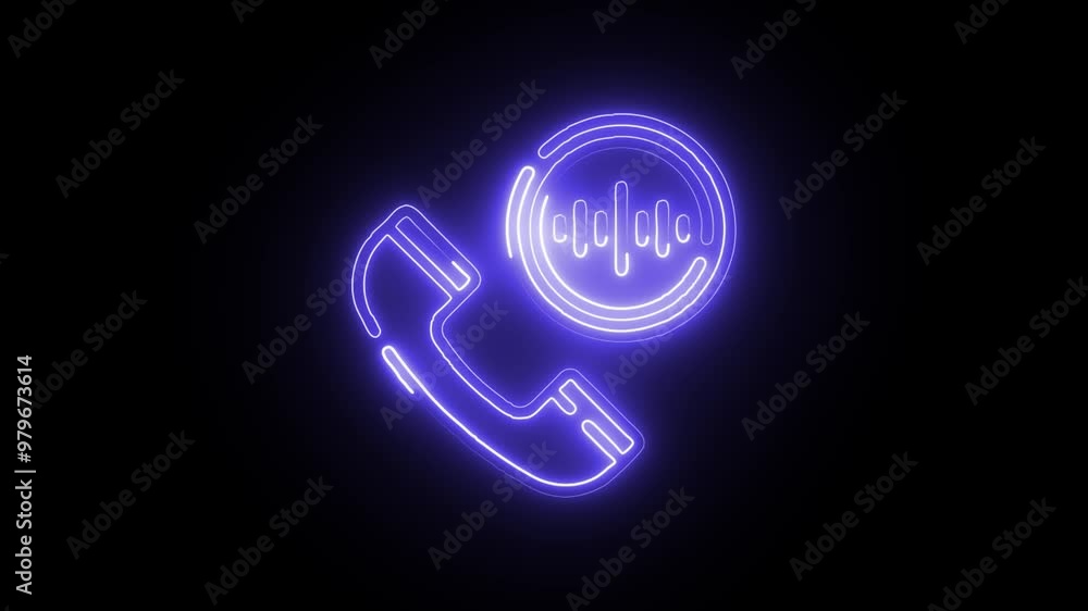 Glowing Neon Record Icon Isolated on Black Background - HD Motion Graphics Animation for Audio and Video Recording Systems Glowing Neon Record Icon Isolated on Black Background - HD Motion Graphics Animation for Audio and Video Recording Systems