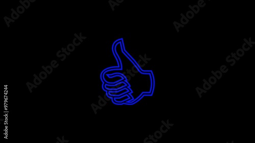 Like  batton icon animation on white background. Social media like symbol sign. photo