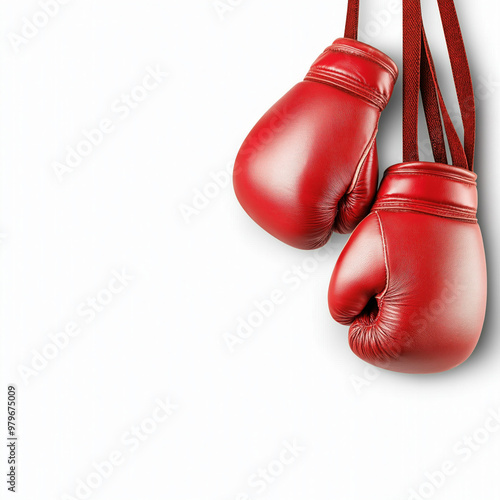 Boxing Gloves Hanging Isolated