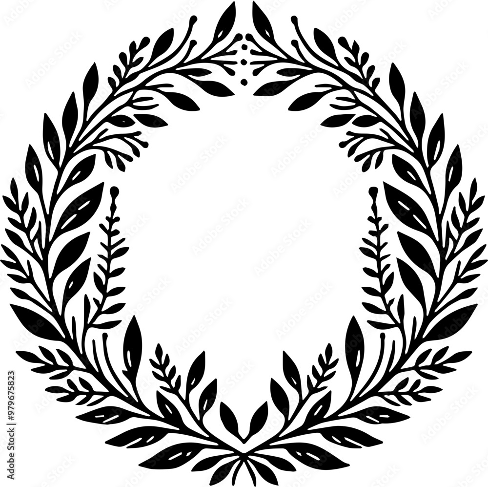 Circular Wreath with Branches and Leaves for Seasonal Decor, Natural-Themed Crafts, Eco-Friendly Wedding Invitations, Nature-Inspired Holiday Cards, Minimalist Wall Art, Botanical Graphic Design Eleme Circular Wreath with Branches and Leaves for Seasonal Decor, Natural-Themed Crafts, Eco-Friendly Wedding Invitations, Nature-Inspired Holiday Cards, Minimalist Wall Art, Botanical Graphic Design Eleme