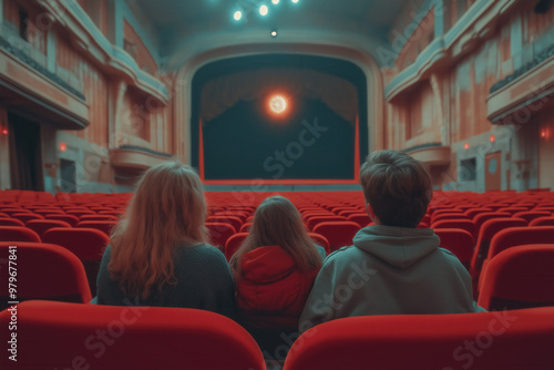 Family In Movie Theater