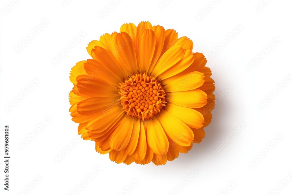 Bright Orange Calendula Marigold Isolated Bright Orange Calendula Marigold Isolated
