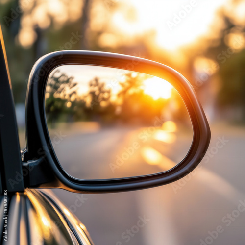 Rear View Mirror Isolated