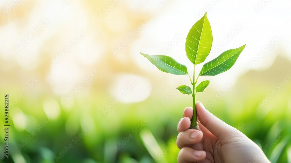 A hand gently holds a vibrant green leaf, symbolizing growth, renewal, and a connection to nature in a serene outdoor setting. A hand gently holds a vibrant green leaf, symbolizing growth, renewal, and a connection to nature in a serene outdoor setting.