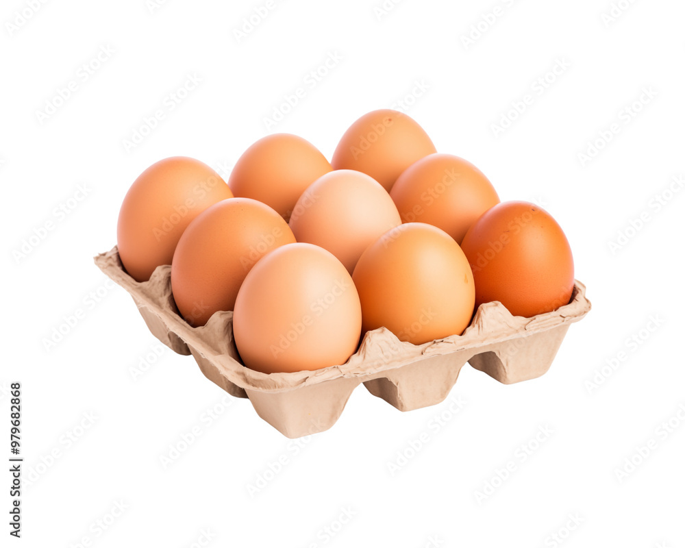 Brown eggs in a cardboard container are ideal for food packaging, farm fresh produce advertising, egg carton design, and cooking recipes content. Generative AI Brown eggs in a cardboard container are ideal for food packaging, farm fresh produce advertising, egg carton design, and cooking recipes content. Generative AI
