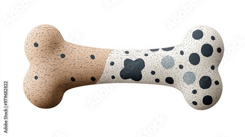 A colorful, playful dog bone toy designed for chewing. Great for keeping pets entertained and promoting dental health. photo