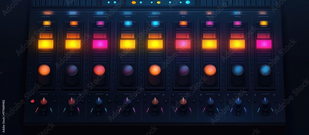 Control buttons for electronic sound featuring sliders from a mixing console Modifications of audio signals to achieve the desired output in various audio production settings Control buttons for electronic sound featuring sliders from a mixing console Modifications of audio signals to achieve the desired output in various audio production settings
