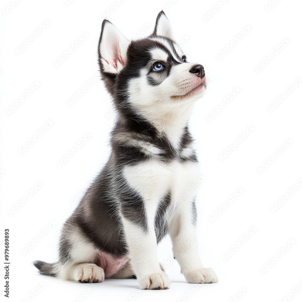 Husky Puppy. Cute Dog Studio Portrait of Purebred Animal Husky Puppy. Cute Dog Studio Portrait of Purebred Animal