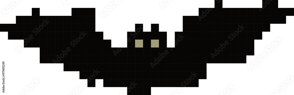 Obraz premium Pixelated Bat Silhouette